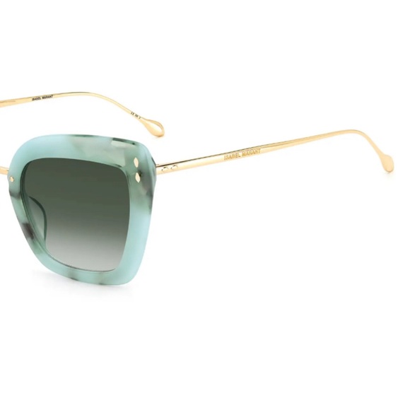 Isabel Marant Green & Gold Metal Gradient Sunglass - Picture 4 of 5
